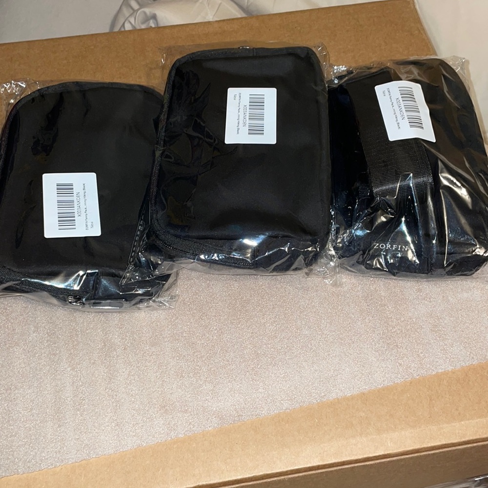 3 nwt black Fanny packs